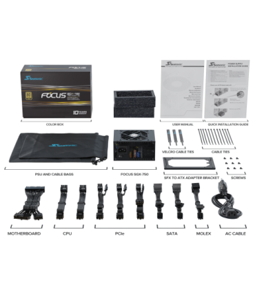 Seasonic FOCUS SGX-750 (2021) unidad de fuente de alimentación 750 W 20+4 pin ATX SFX Negro