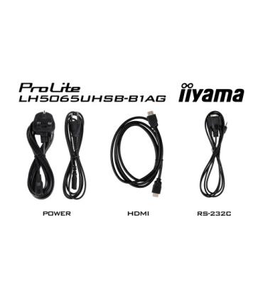 MONITOR IIYAMA 50" , UHD VA PANEL, HAZE 25%, 800CD/M, HORIZ Y VERT, SIGNAL FAILOVER, MM 2X 10W, HDMI 2X, DP, USB 2.0 X2, WIFI..