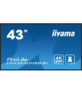 iiyama LH4365UHSB-B1 pantalla de señalización Diseño de quiosco 108 cm (42.5") LED Wifi 800 cd / m² 4K Ultra HD Negro Procesador