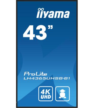 iiyama LH4365UHSB-B1 pantalla de señalización Diseño de quiosco 108 cm (42.5") LED Wifi 800 cd / m² 4K Ultra HD Negro Procesador