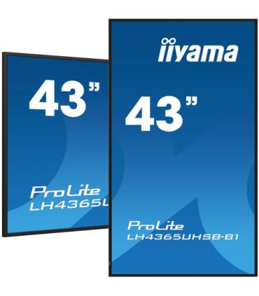iiyama LH4365UHSB-B1 pantalla de señalización Diseño de quiosco 108 cm (42.5") LED Wifi 800 cd / m² 4K Ultra HD Negro Procesador