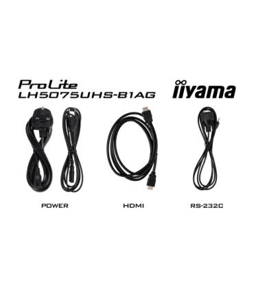 iiyama ProLite Pantalla plana para señalización digital 125,7 cm (49.5") LCD Wifi 500 cd / m² 4K Ultra HD Negro Procesador incor