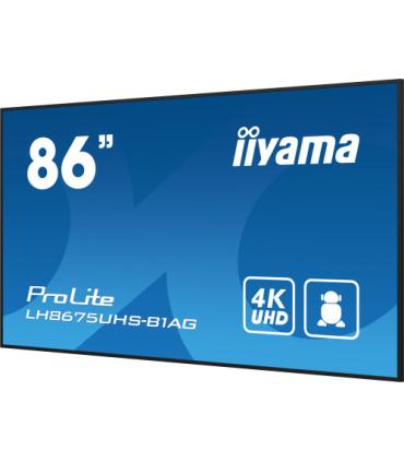 MONITOR IIYAMA 86" (LH8675UHS-B1AG) 3840X2160 / 4K UHD / 24/7 / 500 CD/M / 8MS / DP / 3XHDMI / MICRO SD SLOT / E-SHARE /IISIGNAG