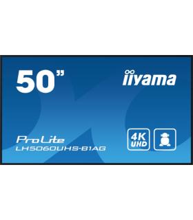 MONITOR IIYAMA 50" 3840X2160, UHD, 500CD/M2, LANDSCAPE PORTRAIT, MM 2X 10W, 3X HDMI, USB 2.0 X2, WIFI, LAN, MEDIA PLAY USB, CONT