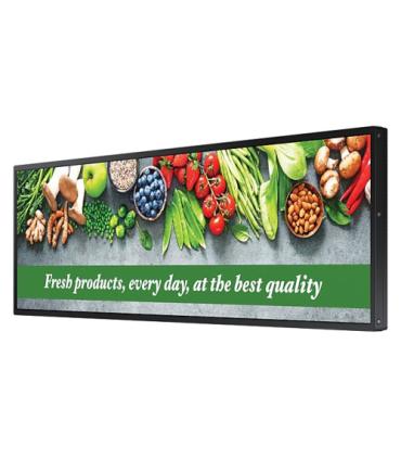 Samsung LH37SHCEBGBXEN pantalla de señalización Diseño panorámico 94 cm (37") LCD Wifi 700 cd / m² Negro Tizen 7.0 24/7