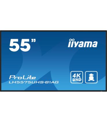 iiyama ProLite Pantalla plana para señalización digital 138,7 cm (54.6") LCD Wifi 500 cd / m² 4K Ultra HD Negro Procesador incor