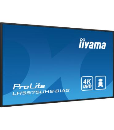 iiyama ProLite Pantalla plana para señalización digital 138,7 cm (54.6") LCD Wifi 500 cd / m² 4K Ultra HD Negro Procesador incor