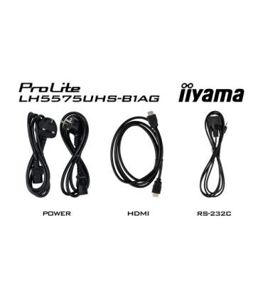 iiyama ProLite Pantalla plana para señalización digital 138,7 cm (54.6") LCD Wifi 500 cd / m² 4K Ultra HD Negro Procesador incor