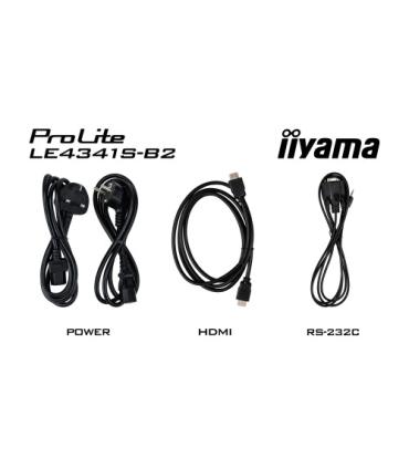 iiyama PROLITE LE4341S-B2 Pantalla plana para señalización digital 108 cm (42.5") LCD 350 cd / m² Full HD Negro 18/7