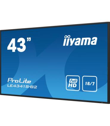 iiyama PROLITE LE4341S-B2 Pantalla plana para señalización digital 108 cm (42.5") LCD 350 cd / m² Full HD Negro 18/7