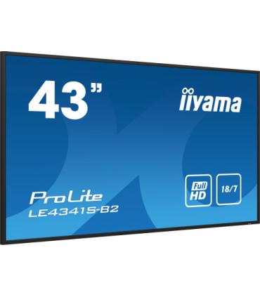 iiyama PROLITE LE4341S-B2 Pantalla plana para señalización digital 108 cm (42.5") LCD 350 cd / m² Full HD Negro 18/7