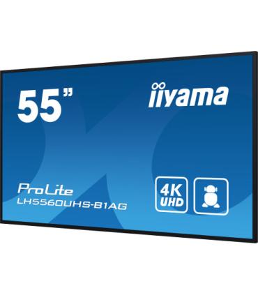 iiyama PROLITE Pizarra de caballete digital 139,7 cm (55") LED Wifi 500 cd / m² 4K Ultra HD Negro Procesador incorporado Android