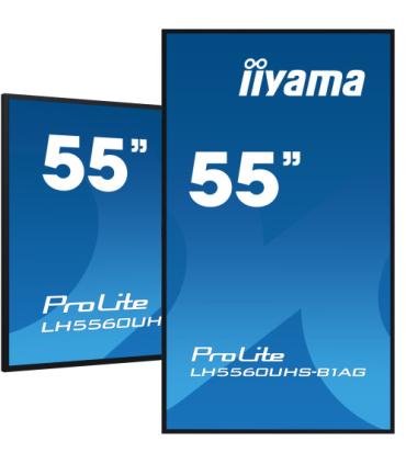 iiyama PROLITE Pizarra de caballete digital 139,7 cm (55") LED Wifi 500 cd / m² 4K Ultra HD Negro Procesador incorporado Android