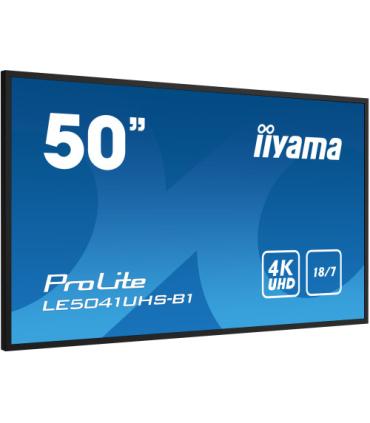 iiyama LE5041UHS-B1 pantalla de señalización Pantalla plana para señalización digital 125,7 cm (49.5") LCD 350 cd / m² 4K Ultra.