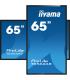 iiyama T6562AS-B1 pantalla de señalización Panel plano interactivo 163,8 cm (64.5") IPS 500 cd / m² 4K Ultra HD Negro Pantalla..