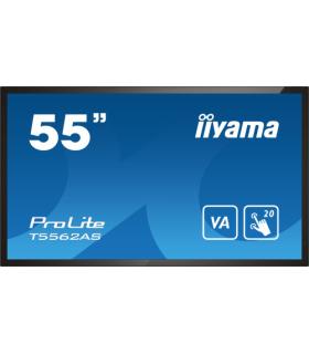 MONITOR IIYAMA 55" 4K 20P TACTIL IPS (T5562AS-B1) 3840X2160 / OPERACION 24/7 / HDMIX3 / HORIZONTAL Y APAISADO / 420CD/M2, 1200:1