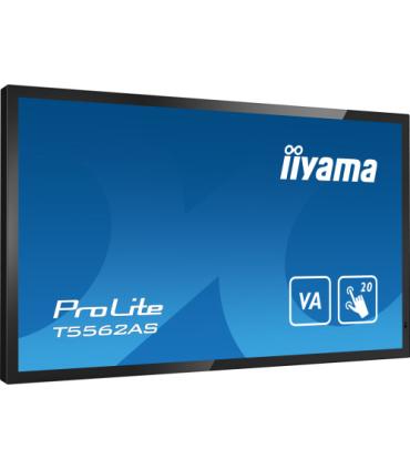 MONITOR IIYAMA 55" 4K 20P TACTIL IPS (T5562AS-B1) 3840X2160 / OPERACION 24/7 / HDMIX3 / HORIZONTAL Y APAISADO / 420CD/M2, 1200:1