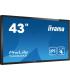 MONITOR IIYAMA 43" 4K 20P TACTIL IPS (T4362AS-B1) 3840X2160 / OPERACION 24/7 / HDMIX3 / HORIZONTAL Y APAISADO / 420CD/M2, 1200:1