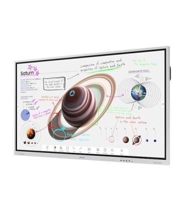 Samsung WM75B pizarra y accesorios interactivos 190,5 cm (75") 3840 x 2160 Pixeles Pantalla táctil Gris USB / Bluetooth