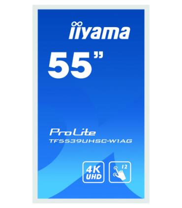 iiyama ProLite TF5539UHSC-W1AG monitor pantalla táctil 139,7 cm (55") 3840 x 2160 Pixeles Multi-touch Multi-usuario Blanco