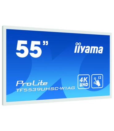 iiyama ProLite TF5539UHSC-W1AG monitor pantalla táctil 139,7 cm (55") 3840 x 2160 Pixeles Multi-touch Multi-usuario Blanco