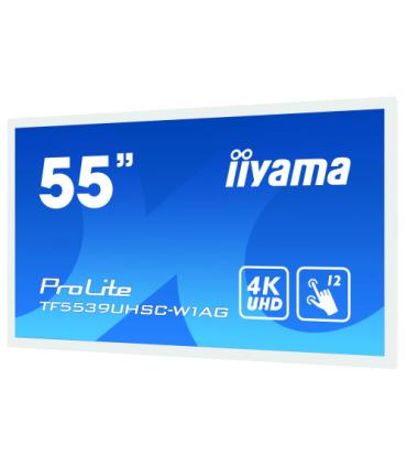 iiyama ProLite TF5539UHSC-W1AG monitor pantalla táctil 139,7 cm (55") 3840 x 2160 Pixeles Multi-touch Multi-usuario Blanco