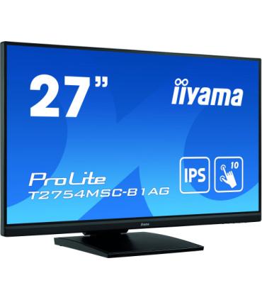 MONITOR IIYAMA 27" (T2754MSC-B1AG) NEGRO PCAP 10-POINTS TACTIL, ANTI GLARE COATING, 1920 X 1080, IPS-PANEL, SLIM BEZEL, SPEAKERS