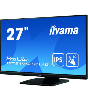 MONITOR IIYAMA 27" (T2754MSC-B1AG) NEGRO PCAP 10-POINTS TACTIL, ANTI GLARE COATING, 1920 X 1080, IPS-PANEL, SLIM BEZEL, SPEAKERS