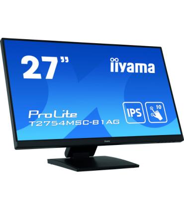MONITOR IIYAMA 27" (T2754MSC-B1AG) NEGRO PCAP 10-POINTS TACTIL, ANTI GLARE COATING, 1920 X 1080, IPS-PANEL, SLIM BEZEL, SPEAKERS