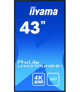 iiyama LH4370UHB-B1 pantalla de señalización Pantalla plana para señalización digital 108 cm (42.5") VA 4K Ultra HD Negro Proces