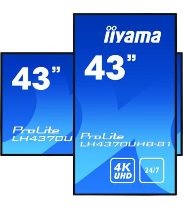 iiyama LH4370UHB-B1 pantalla de señalización Pantalla plana para señalización digital 108 cm (42.5") VA 4K Ultra HD Negro Proces