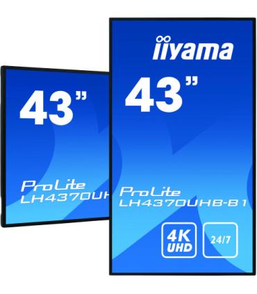 iiyama LH4370UHB-B1 pantalla de señalización Pantalla plana para señalización digital 108 cm (42.5") VA 4K Ultra HD Negro Proces