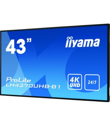 iiyama LH4370UHB-B1 pantalla de señalización Pantalla plana para señalización digital 108 cm (42.5") VA 4K Ultra HD Negro Proces