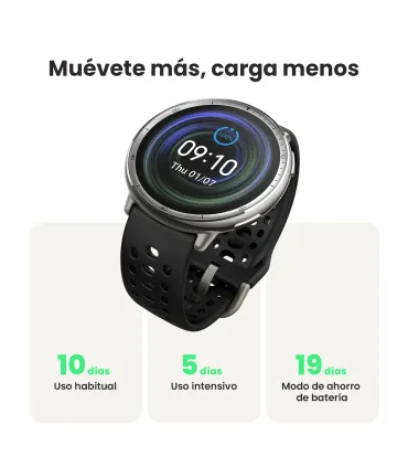 AMAZFIT ACTIVE 2 ROUND BLACK LEATHER