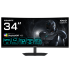 GIGABYTE G34WQC2 Monitor Gaming Curvo 34” WQHD - 3440 x 1440, 1500R, 200Hz, 1ms, 450 cd/m², AMD FreeSync Premium, DisplayHDR 400