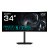 GIGABYTE GS34WQCA Monitor Gaming Curvo 34" WQHD – 3440 x 1440, 1500R, 120Hz, 1ms, 300 cd/m², FreeSync Premium, HDR Ready, HDMI..