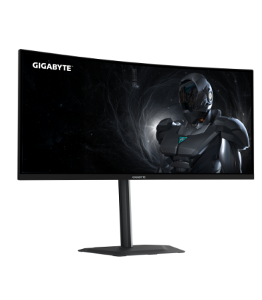 GIGABYTE GS34WQCA Monitor Gaming Curvo 34" WQHD – 3440 x 1440, 1500R, 120Hz, 1ms, 300 cd/m², FreeSync Premium, HDR Ready, HDMI..