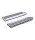 Ewent USB-C Dock 12 en 1 - 1x USB-C, 3x USB 3.2 Gen1, 2x HDMI 4K/60Hz, 1x DisplayPort 4K/60Hz, SD/TF 2.0, Audio, RJ45 Gb, 1x USB