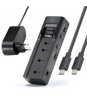 Ewent Clonador Doble Bahia - HDD/NVMe M2 - USB-C 3.2 Gen2 - Indicador LED - Conversor a SATA - Color Negro