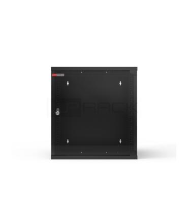 WP RWA-06606-B Armario Mural 6U - Puerta de Cristal - Cerradura de Seguridad - 540x600x310mm - Color Negro