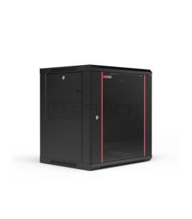 WP RWB-06605-B Armario Mural 6U - Puerta de Cristal - Cerradura de Seguridad - 600x500x370mm - Color Negro