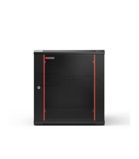 WP RWB-12605-B Armario Mural 12U - Puerta de Cristal - Cerradura de Seguridad - 600x500x635mm - Color Negro