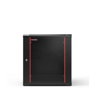 WP RWB-12606-B Armario Mural 12U - Puerta de Cristal - Cerradura de Seguridad - 600x600x635mm - Color Negro