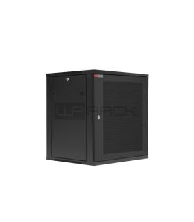 WP RWC-09604-B Armario Mural 9U - Puerta de Acero Perforada - Cerradura de Seguridad - 540x450x445mm - Color Negro