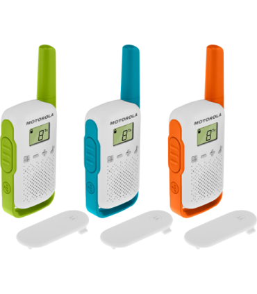 PACK 3 WALKIE TALKIE T42 VERDE/AZUL/NARANJA T42 MOTOROLA 59T42TRIPLEPACK