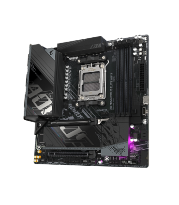 GIGABYTE X870M AORUS ELITE WIFI7 Placa Base – Compatible con procesadores AMD Ryzen 9000, VRM digital de 14+2+2 fases, hasta 820