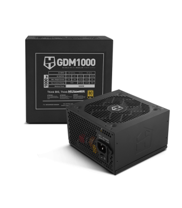 NOX Hummer GDM 1000W GOLD unidad de fuente de alimentación 20+4 pin ATX ATX Negro