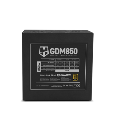 NOX Hummer GDM 850W GOLD unidad de fuente de alimentación 20+4 pin ATX ATX Negro