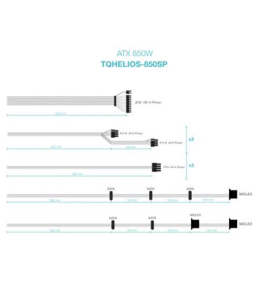 TooQ Fuente de alimentación ATX 850W APFC 80Plus Bronze