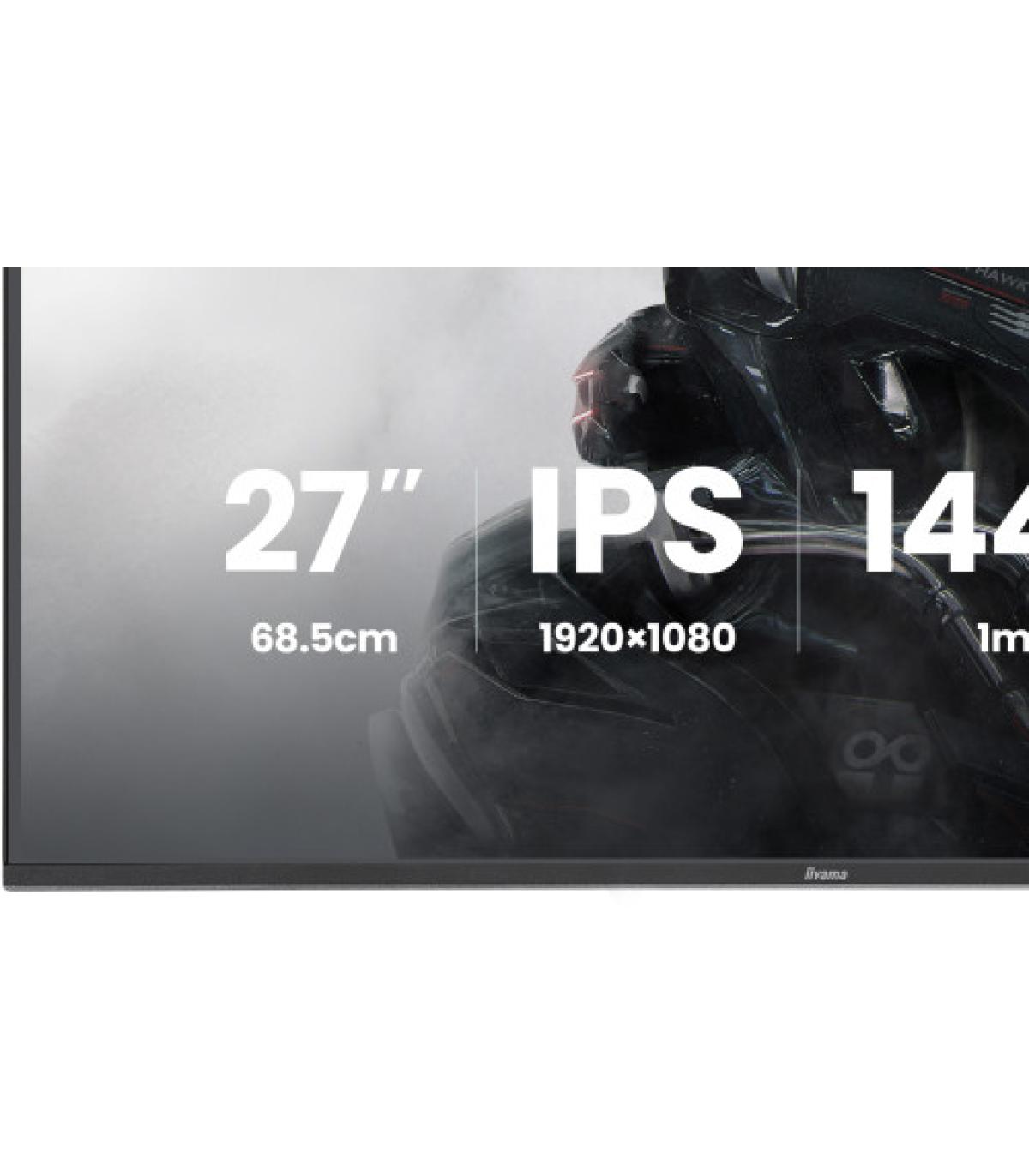 MONITOR IIYAMA 27 PULGADAS RESOLUCIÓN WQHD (2560X1440), PANEL IPS, 5 MS, 70 HZ, BRILLO 350, CONTRASTE 1000:1, HDMI, DISPLAYPORT.